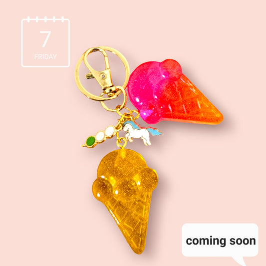 Resin keychain/icecream