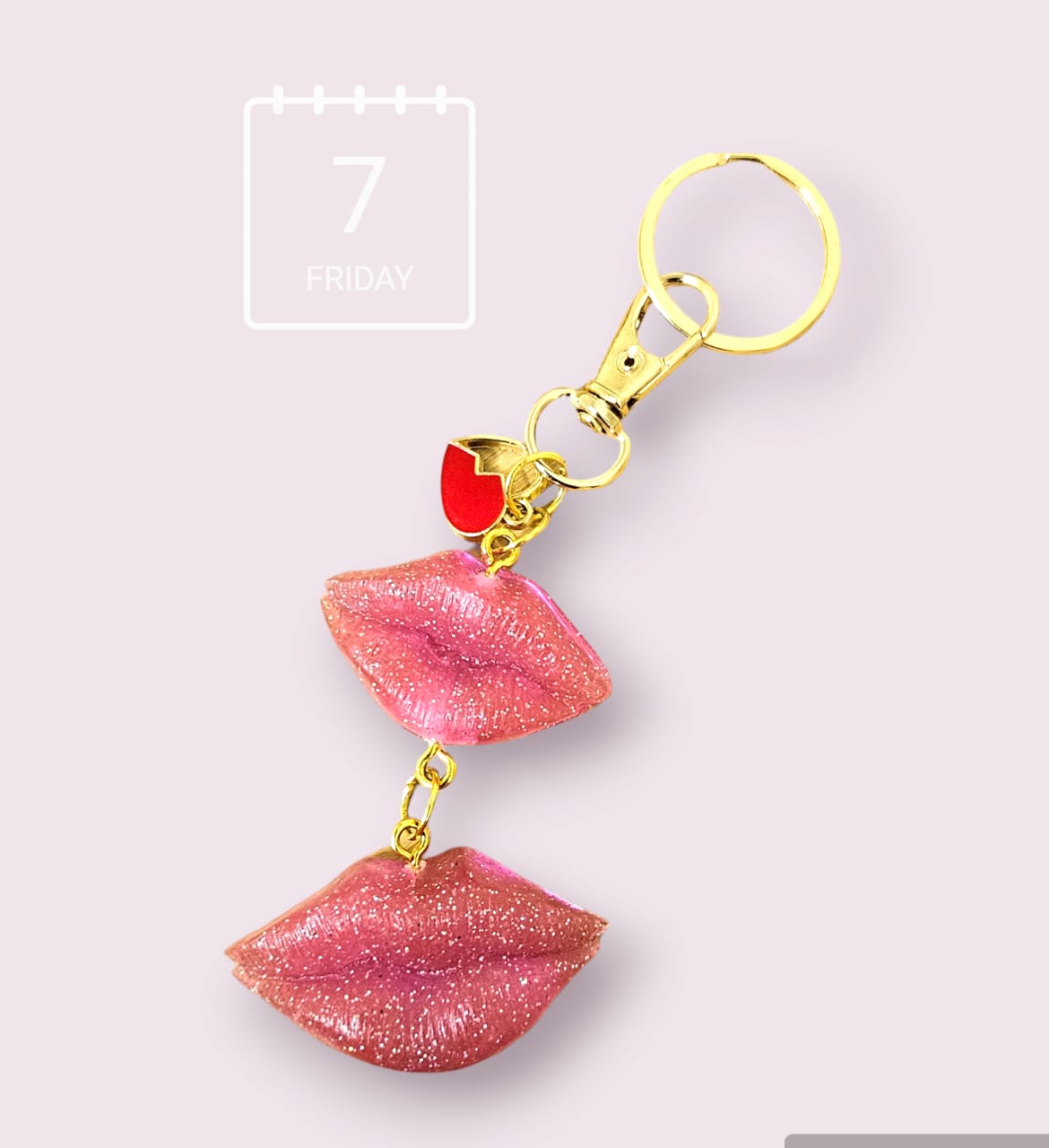 Resin keychain/poison ivy's kisses