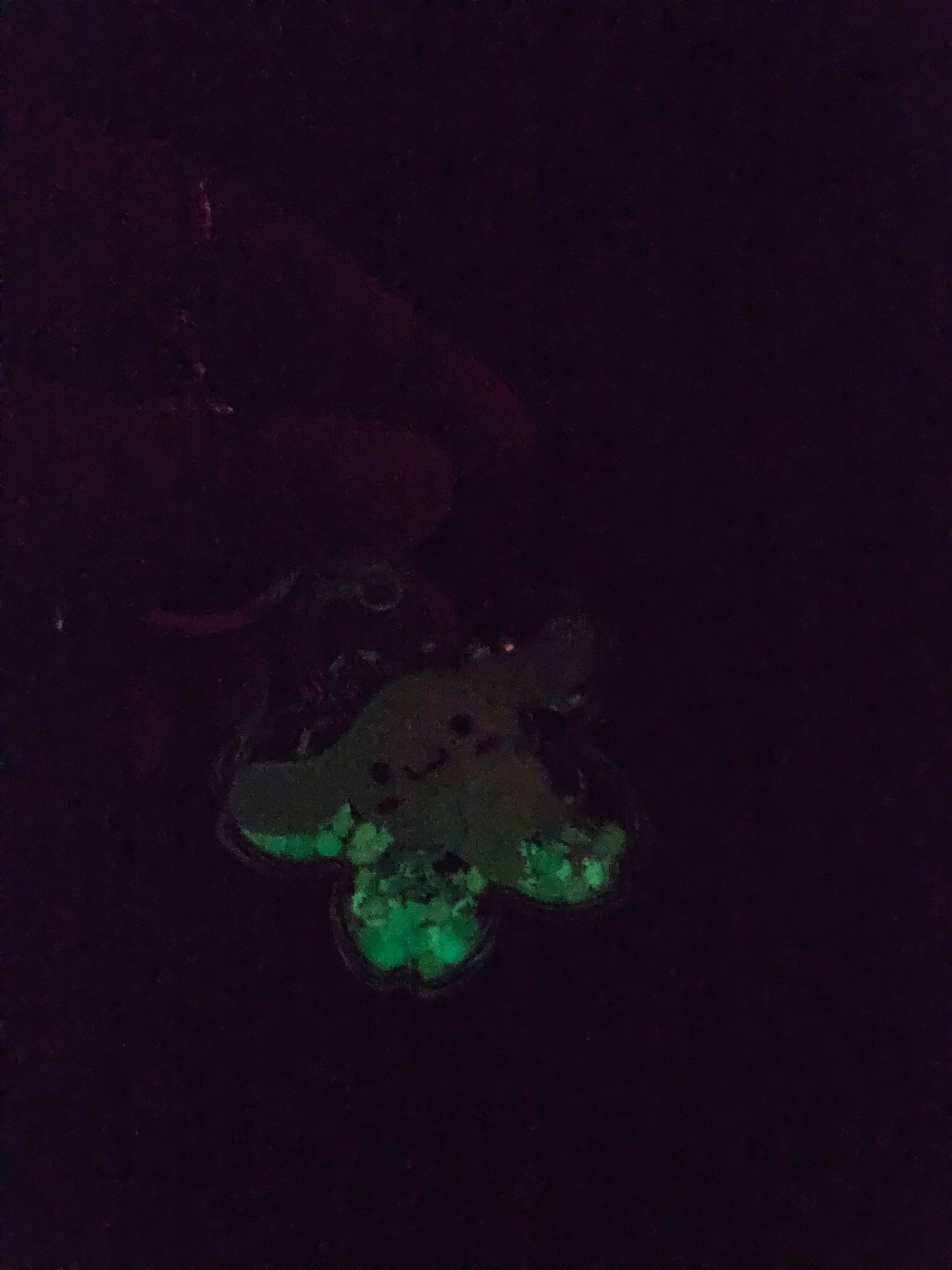 Glow in the dark cherry keychain